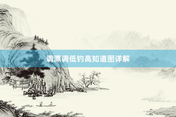 调漂调低钓高知道图详解